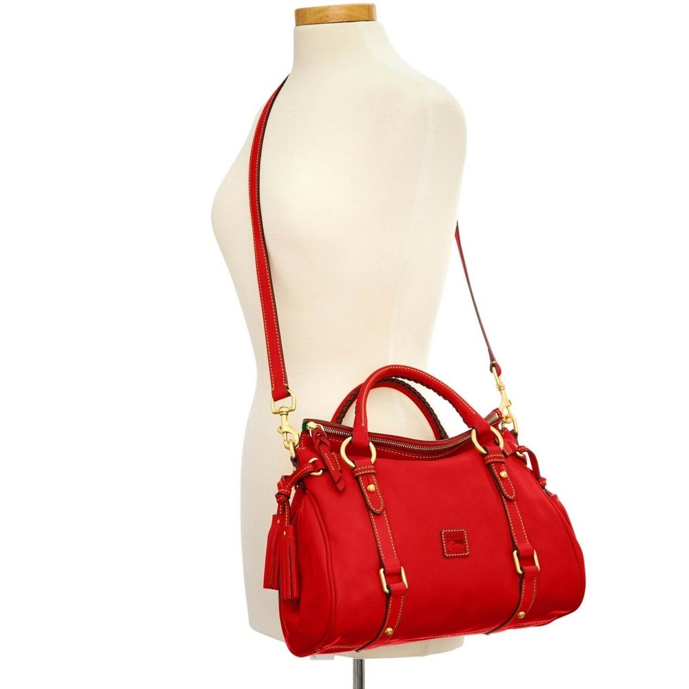 Exclusive Dooney & Bourke Smooth Leather Satchel - Taupe - Picture 10 of 10
